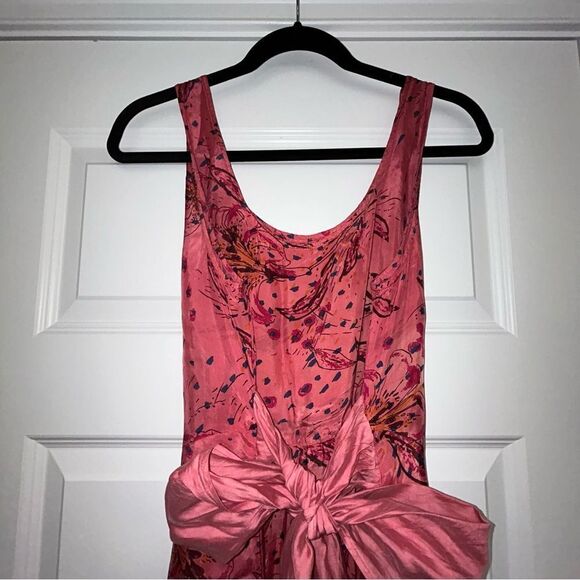 Cut Loose Floral Print Sleeveless Attached Belt Sash Midi Dress - Picture 8 of 11